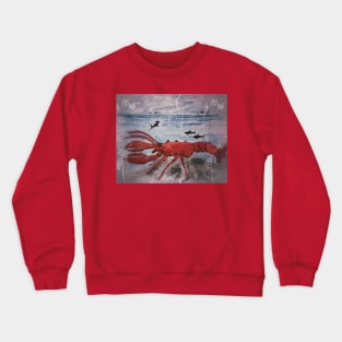 Monster Lobster Grunge Crewneck Sweatshirt